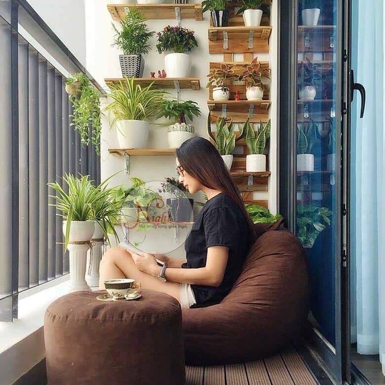 Trọn bộ gối lười màu nâu