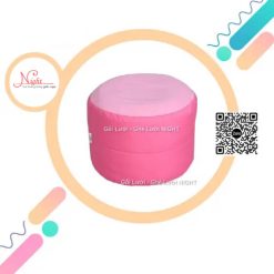 Ghế gác chân TPHCM - Mẫu phối màu Hồng phấn – Hồng cánh sen DGL012