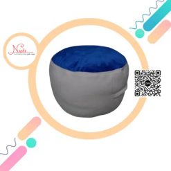 Đôn tròn nhỏ gọn TPHCM - Gối gác chân phối màu trắng-xanh lam DGL016