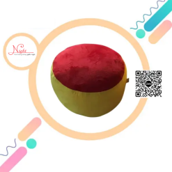 Đôn tròn nhỏ gọn phối màu vàng-đỏ DGL018