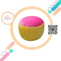 Đôn tròn đa năng phối màu vàng-hồng DGL019