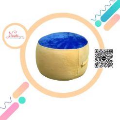 Đôn tròn gác chân TPHCM - Mẫu phối màu vàng-xanh lam DGL020