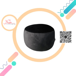 Đôn gối lười đa năng - Đôn tròn gác chân phối màu xám-đen DGL023