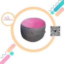 Đôn tròn nhỏ gọn giá rẻ TPHCM - Phối màu xám-hồng phấn DGL024