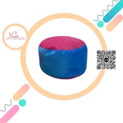 Đôn hạt xốp giá rẻ TPHCM - Gối gác chân phối màu xanh dương-hồng cánh sen DGL026