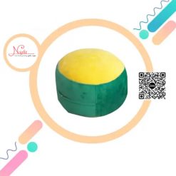 Đôn hạt xốp giá rẻ - Đôn tròn gác chân phối màu xanh lá – vàng DGL027