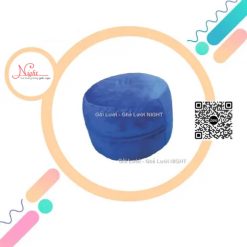 Đôn hạt xốp TPHCM giá rẻ - Mẫu tròn gác chân màu xanh lam DGL006