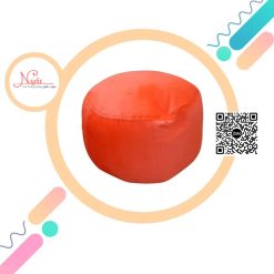 Đôn hạt xốp TPHCM - Mẫu tròn gác chân phối màu cam DGL007