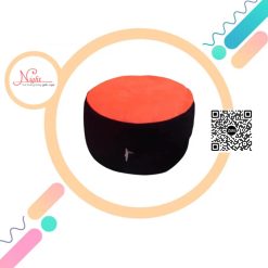 Gối gác chân giá rẻ - Mẫu tròn phối màu đen-cam DGL009