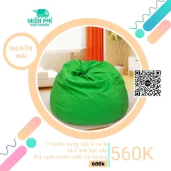 Ghế lười giọt nước cao cấp cho căn hộ Xanh lá GLN324