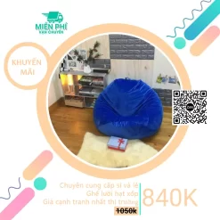 Ghế lười giọt nước cho phòng khách màu Xanh lam GLN115