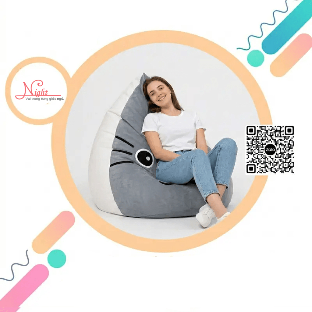 Ghế lười giọt nước hoạt hình đẹp mắt cho bé GLN030 1 Ghế lười giọt nước hoạt hình đẹp mắt cho bé GLN030