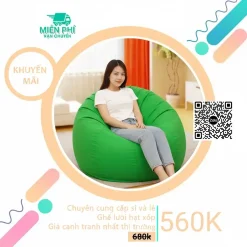 Ghế lười giọt nước cao cấp cho căn hộ Xanh lá GLN324