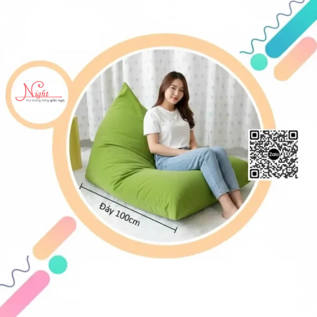 Ghế lười kim tự tháp giá rẻ màu Xanh cốm GL139 1 Ghế lười kim tự tháp giá rẻ màu Xanh cốm GL139