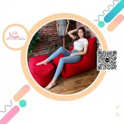 Ghế lười hạt xốp thư giãn hình sofa GL146 - Màu Đỏ đô