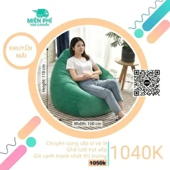 Ghế lười giọt nước đa năng linh hoạt màu xanh lá GLN019