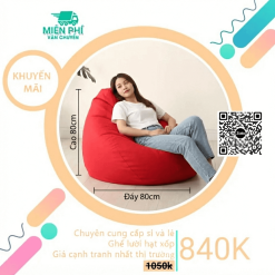 Ghế lười cao cấp hình giọt nước màu Đỏ GL126