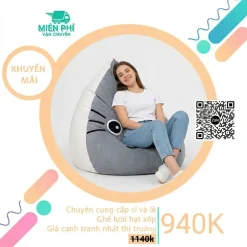 Ghế lười giọt nước hoạt hình đẹp mắt cho bé GLN030