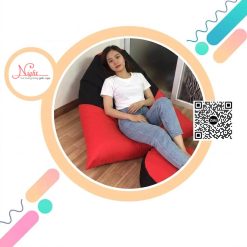 Ghế lười Kim Tự Tháp hiện đại phối màu Đỏ - Đen GL163