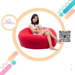 Ghế lười trụ tròn thư giãn hình trứng phối màu Đỏ GL122