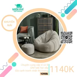 Ghế lười hạt xốp decor phòng khách hình giọt nước GLN155