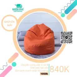 Ghế lười thư giãn cho căn hộ hình giọt nước màu Cam GLN165