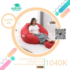 Ghế lười thông minh hình giọt nước màu đỏ GLN094