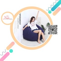 Ghế lười hạt xốp hiện đại hình giọt nước màu Tím GLN129