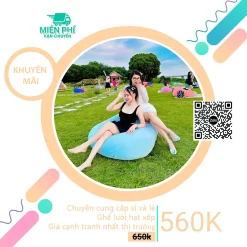 Ghế lười ngoài trời hình giọt nước màu xanh da trời GL049
