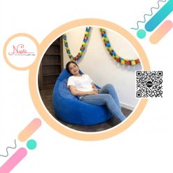 Ghế lười hạt xốp giọt nước mềm mại - Màu Xanh Lam GL093