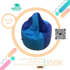 Ghế lười hạt xốp thông minh cho bé màu xanh lam - xanh nước biển GLN020