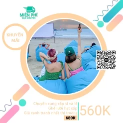 Ghế lười giọt nước thông minh nhỏ gọn màu Xanh nước biển GLN027