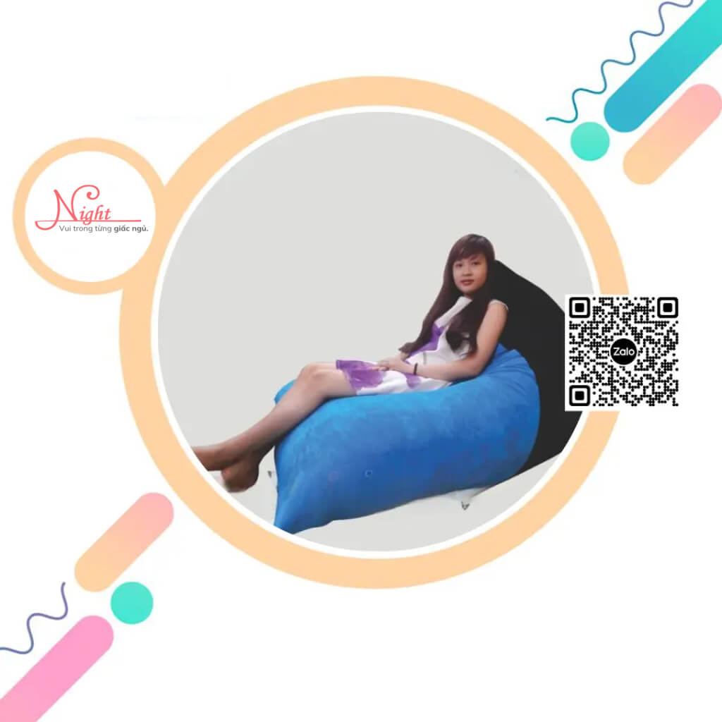 Ghế lười Kim Tự Tháp tiện lợi đa năng phối màu Xanh - Đen GL205 1 Ghế lười Kim Tự Tháp tiện lợi đa năng phối màu Xanh - Đen GL205