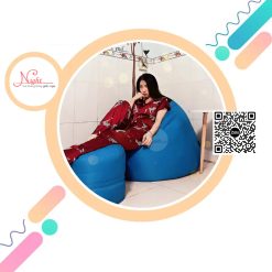 Ghế lười mềm mại hình giọt nước màu Xanh Nước Biển GLN164