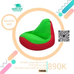 Ghế lười quả lê thư giãn cho sự kiện màu Đỏ - Xanh