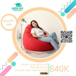 Ghế lười cao cấp hình giọt nước màu Đỏ GL126