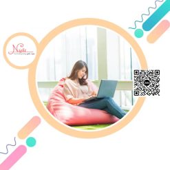 Gối lười kim tự tháp đa năng - Gối lười hạt xốp màu đỏ GLK012