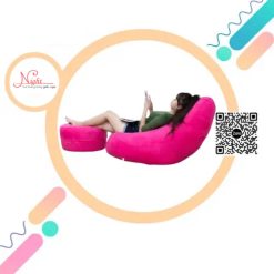 Gối lười quả lê TPHCM giá rẻ - Ghế lười quả lê màu hồng sen GLL01