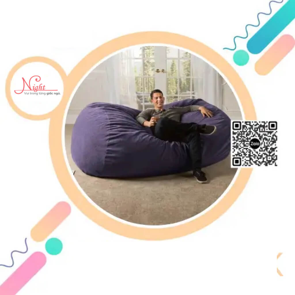 Ghế lười Sofa đa năng cho căn hộ GL081 - Mẫu ghế màu tím cao cấp 1 Ghế lười Sofa đa năng cho căn hộ GL081 - Mẫu ghế màu tím cao cấp