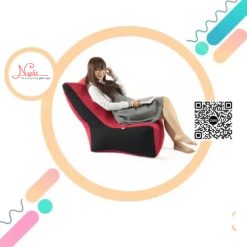 Ghế lười hạt xốp hình sofa cao cấp GL076 phối đỏ - đen