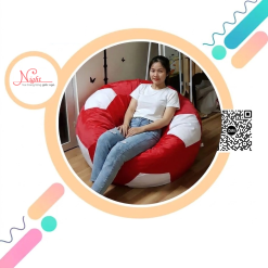 Ghế lười quả bóng giá rẻ QB003 Đỏ – Trắng