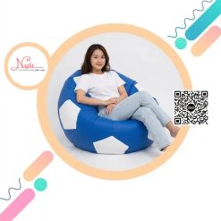 Ghế lười hình trái banh QB001 Xanh – Trắng