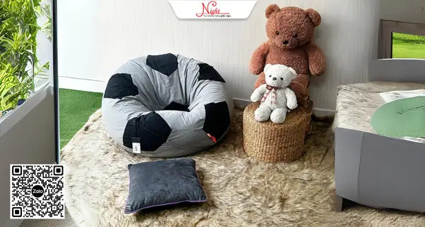 Ghế Lười Hạt Xốp Cho Bé Thương Hiệu Night Giấc Ngủ Trưa Trọn Vẹn 1 Ghế lười hạt xốp cho bé