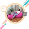 Trọn bộ Gối lười đa năng mềm mại - Mẫu hạt xốp giọt nước màu hồng sen GLN016 4 tronbo goiluoi giotnuoc gln016
